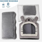 Indoor Warm Dog House Tent Bed for Small Dogs & Cats – Removable Washable Cushion All-Season Pet Kennel