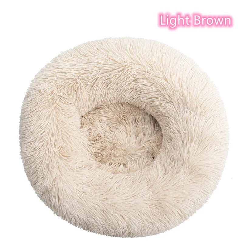 Super Soft Plush Cat Bed – Washable Donut Pet Bed for Cats and Small Dogs