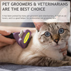 Dog & Cat Deshedding Grooming Brush | Undercoat Hair Remover Comb for Long & Short Hair