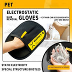 Electrostatic Pet Hair Remover Gloves – Reusable 2-in-1 Grooming & Lint Cleaning Mitt for Cats & Dogs