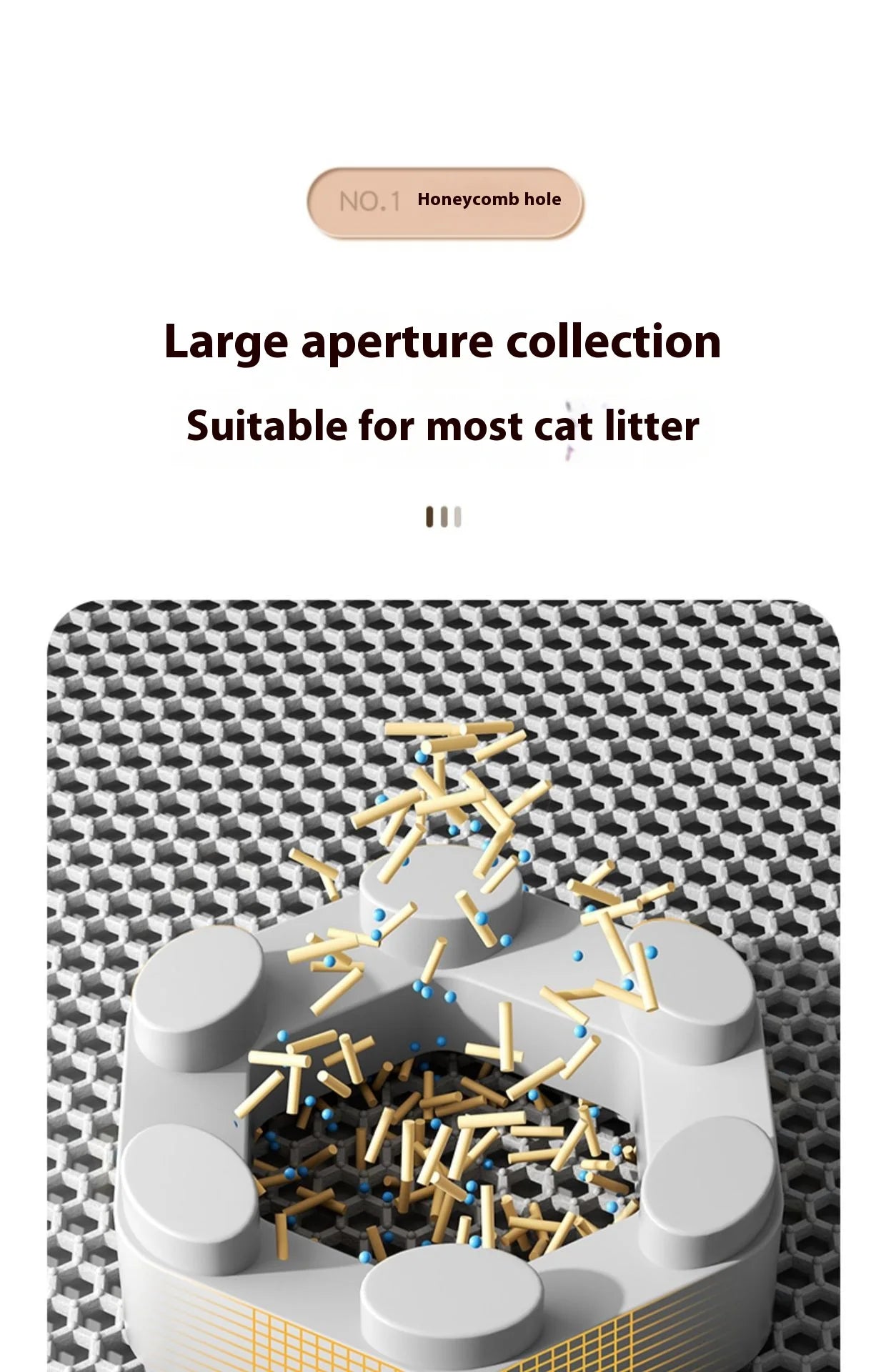 Premium 2-Layer Cat Litter Mat – Waterproof EVA Litter Trapping Mat with Non-Slip Base for Indoor Cats and Kittens