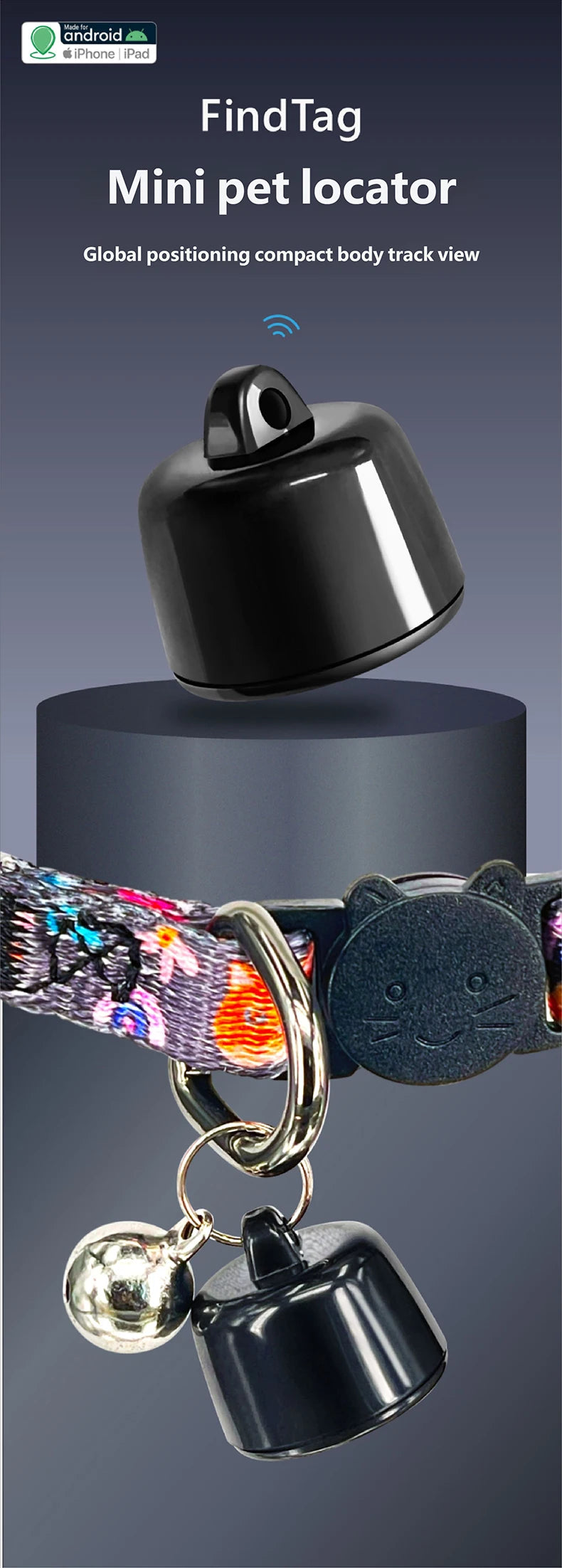 Mini GPS Pet Tracker – Global Locator for Dogs, Cats and Valuables
