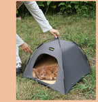 Tent Shape Cat Beds Removable Convenient Storage Pet Bed Portable Outdoor Travel Sunshade Cat and Dog Tent Pet Essentials