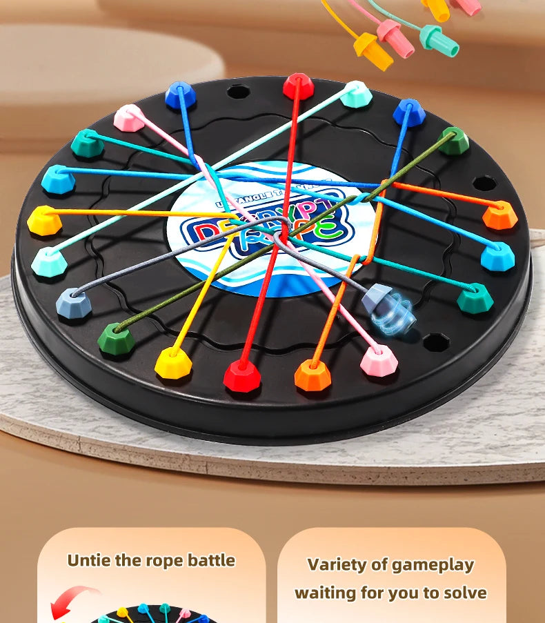 Rope Breaking Challenge Puzzle Toy – Logic Training Knot Untangle Game for Kids and Family Brain Development Toy