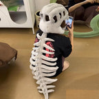 Realistic Dinosaur Skeleton Costume Set – Plush Headgear & Dress-Up Accessory