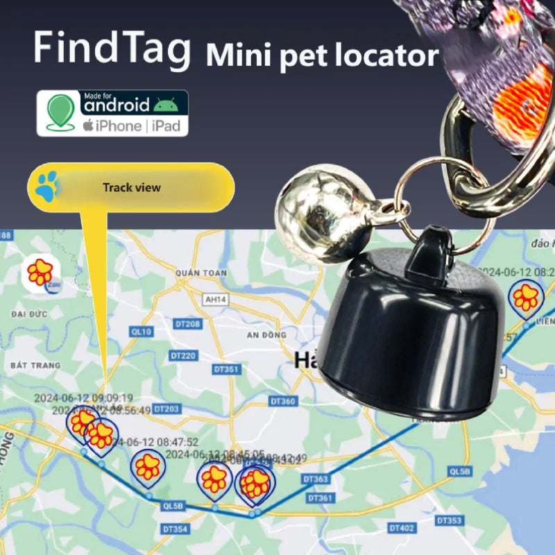 Mini GPS Pet Tracker – Global Locator for Dogs, Cats and Valuables