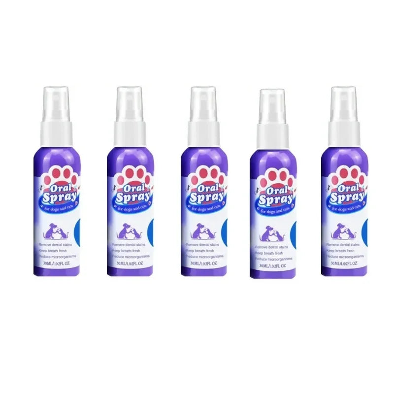 Pet Teeth Cleaning Spray 30ml – Fresh Breath Oral Care & Dental Hygiene Spray for Dogs and Cats