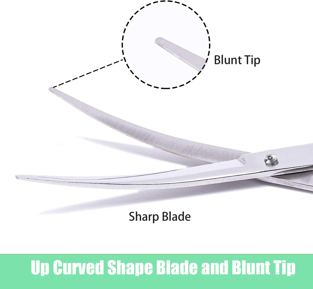Pet Grooming Scissors Stainless Steel – Dog and Cat Hair Trimming Shears for Face, Eyes, Ears & Feet