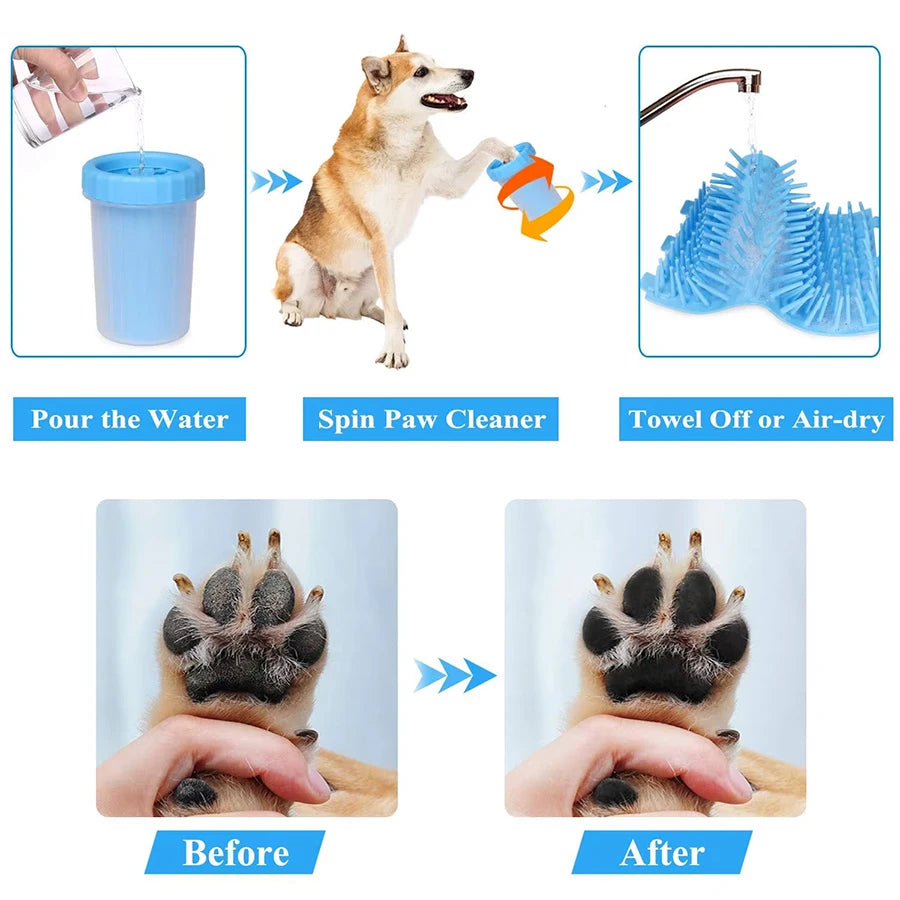 Pet Paw Cleaner Cup – Silicone Foot Washer for Dogs & Cats, Mud & Dirt Remover (S/M/L/XL Sizes)