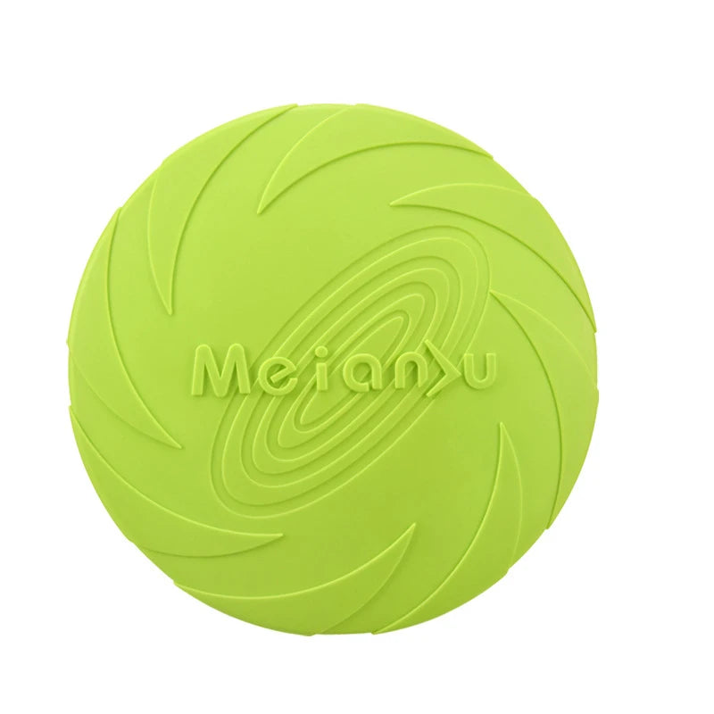 Silicone Dog Flying Disc Toy – Durable TPR Frisbee for Fetch, Outdoor Training & Interactive Play