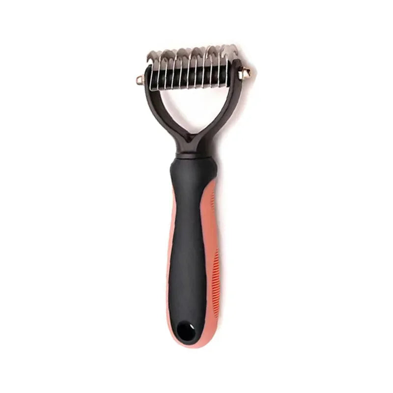 Professional Pet Deshedding Brush | Stainless Steel Dog & Cat Hair Remover Comb
