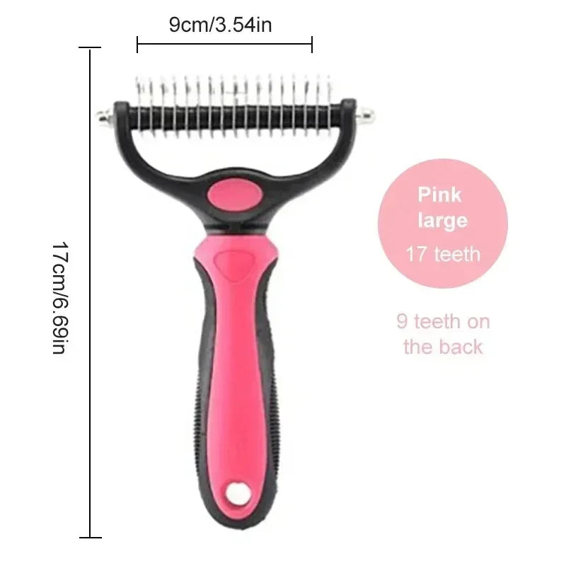All-in-One Pet Deshedding Brush | Dog & Cat Grooming Tool for Hair Removal & Dematting