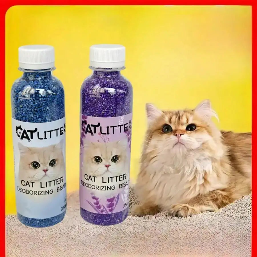 Fresh Scent Cat Litter Deodorizer Beads 250ml – Natural Plant-Based Odor Eliminator for Litter Boxes & Pet Areas