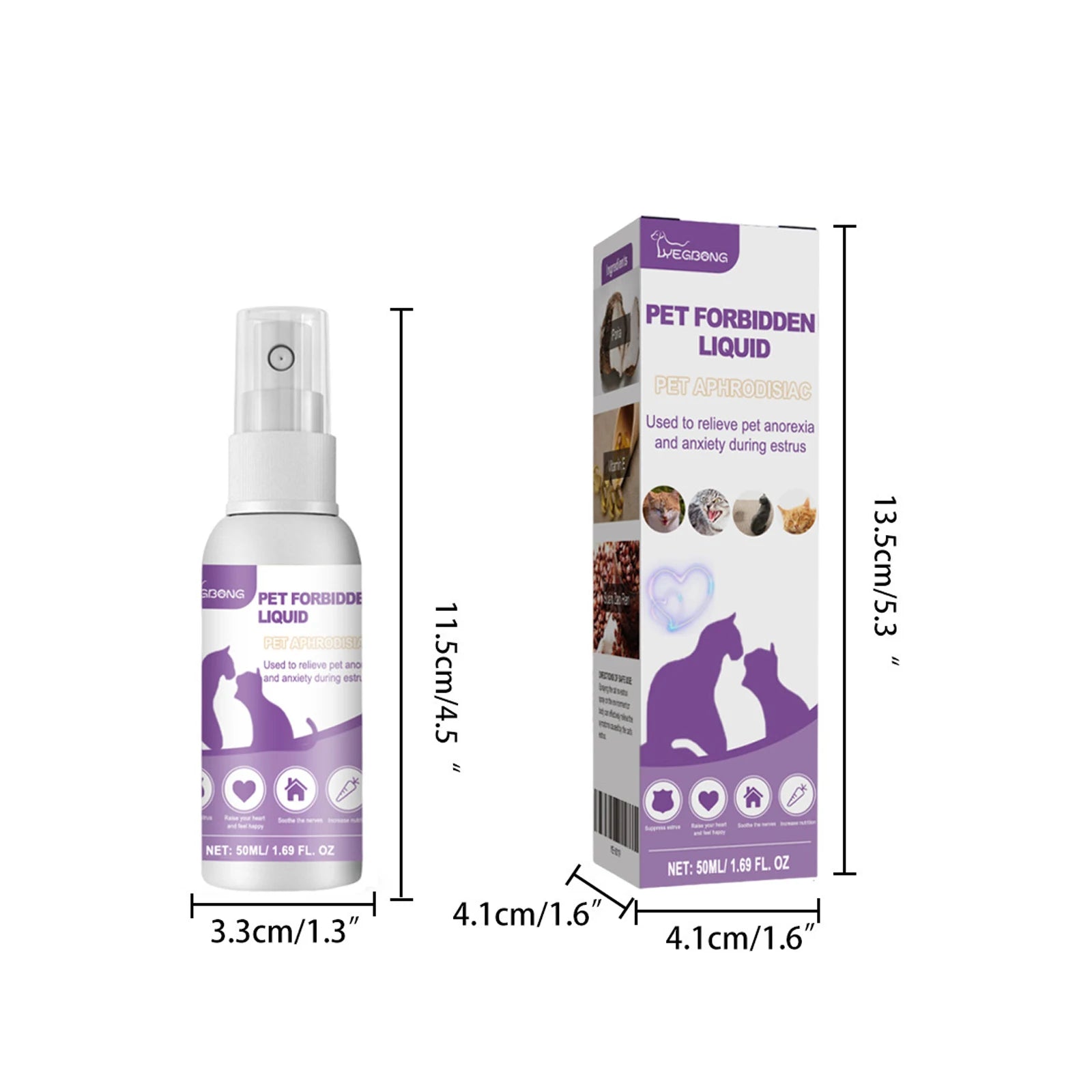 Pet Calming Spray for Dogs and Cats | Pheromone Anxiety Relief and Mood Relaxation Spray