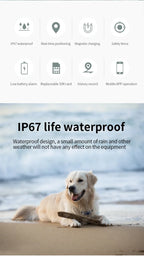 Pet Collar Mini GPS Tracker, GSM Wifi LBS Anti-lost Tracker Pet Location Collar IP67 Waterproof for Pet Dog Cat Sheep Tracking