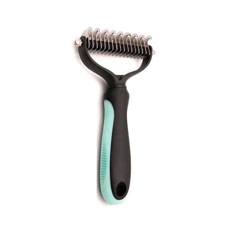 Professional Pet Deshedding Brush | Stainless Steel Dog & Cat Hair Remover Comb