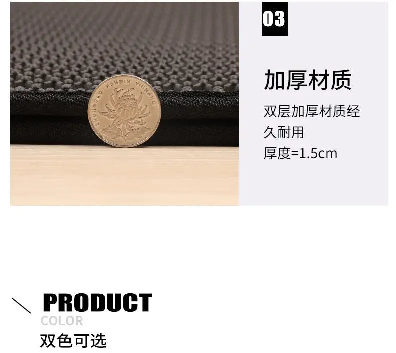 Non-Slip Waterproof Double Layer Cat Litter Mat – Washable Pet Litter Catcher Pad for Clean Home