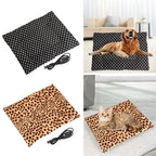 USB Pet Heating Pad Soft Plush Electric Blanket for Dogs and Cats | Washable Warm Bed Mat for Winter Puppies and Kittens
