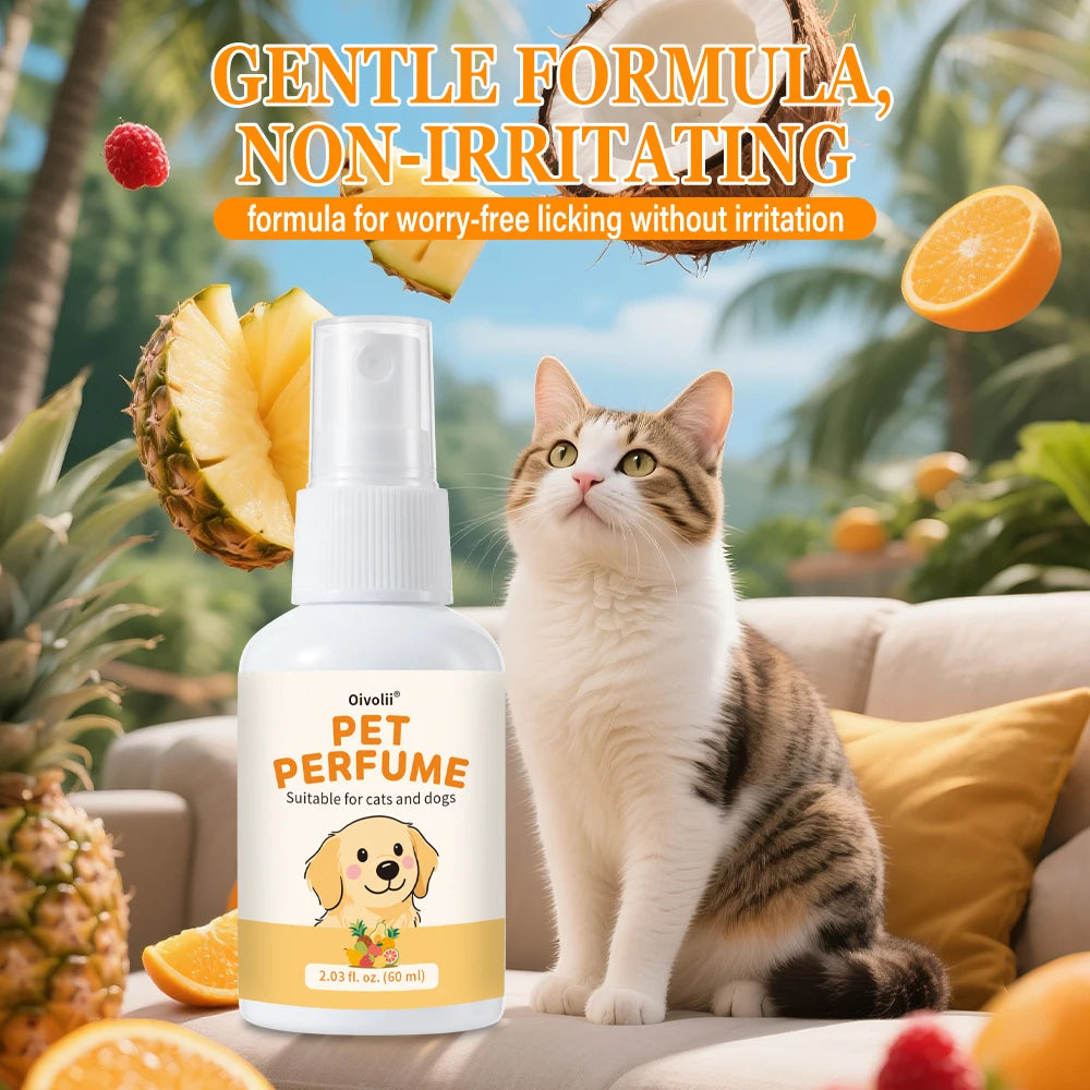 Pet Perfume Spray for Dogs and Cats | Plant-Based Long Lasting Deodorizing Floral Fruit Fragrance