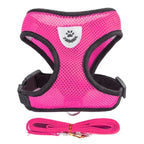 Adjustable Cat and Dog Harness Vest with Leash | Breathable Reflective Mesh Walking Harness for Small Medium Pets