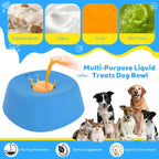 Slow Feeder Lick Bowl for Dogs – Spill-Resistant Lick Mat with Rolling Ball