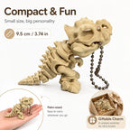3D Printed T-Rex Skeleton Keychain – Articulated Dinosaur Fidget Model