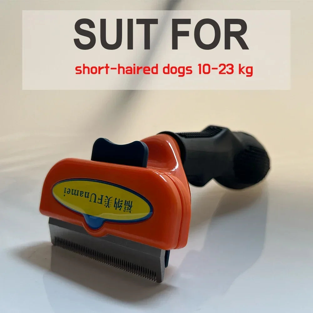 Dog & Cat Deshedding Grooming Brush | Undercoat Hair Remover Comb for Long & Short Hair