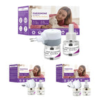 Cat Calming Pheromone Diffuser with Refill Liquids | Relaxing Stress Relief Aid for Indoor Cats EU/UK Plug