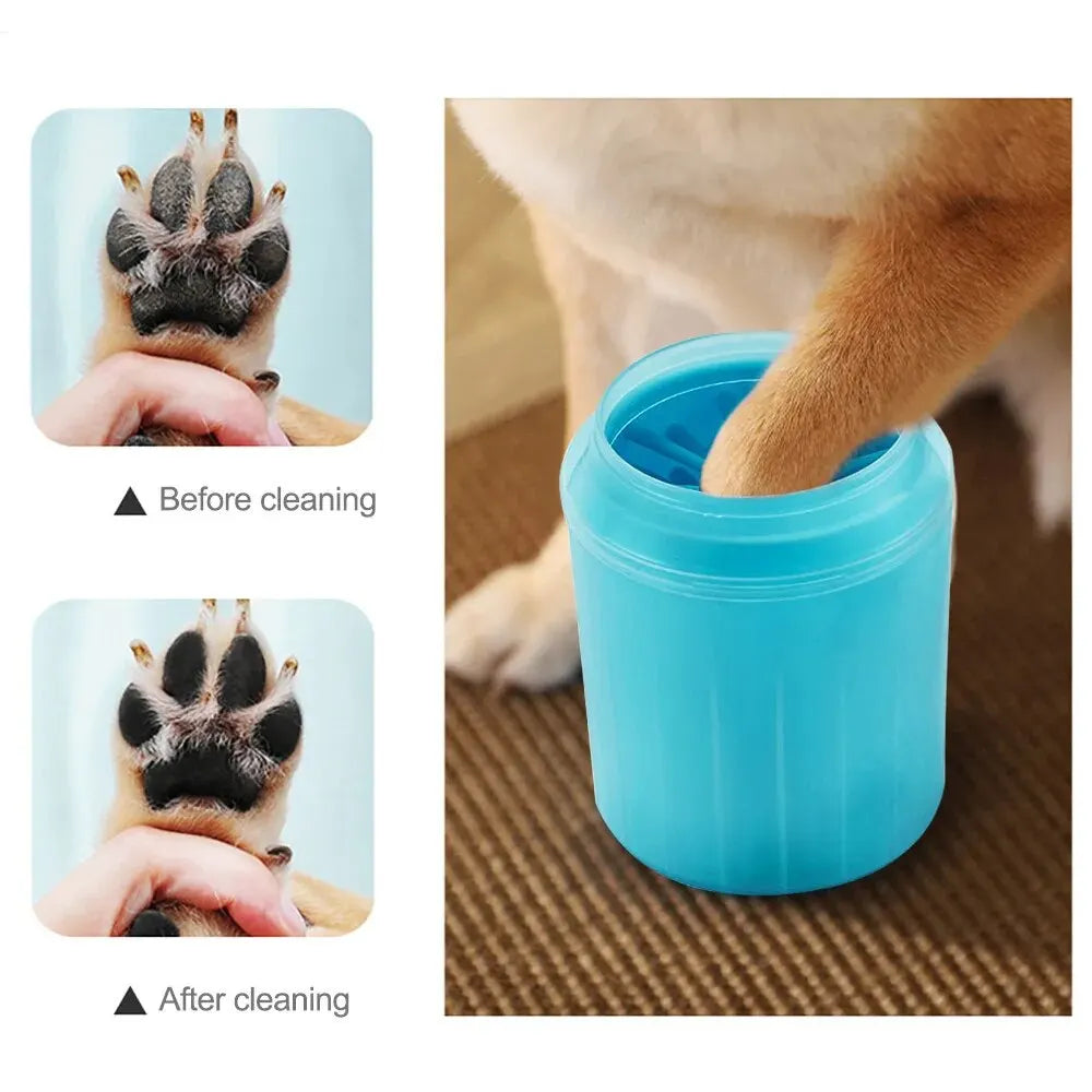 Pet Paw Washing Cup – Dog & Cat Foot Cleaner Tool with Soft Silicone Brush