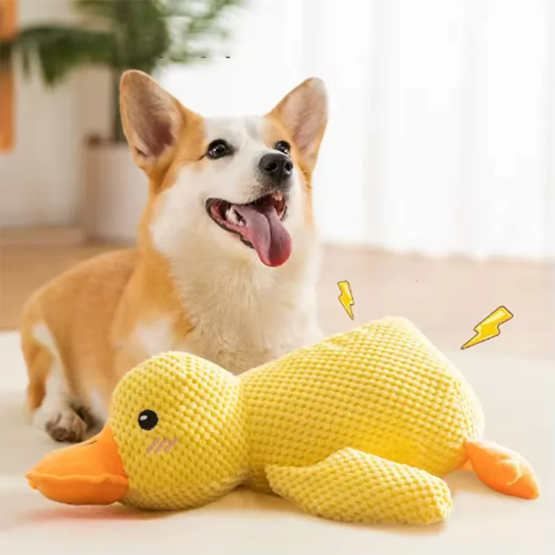 Duck Dog Toy Plush Chew Resistant Squeaky Toy – Soft Quacking Companion for Small and Large Dogs