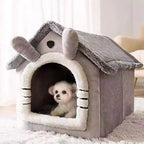 Indoor Warm Dog House Tent Bed for Small Dogs & Cats – Removable Washable Cushion All-Season Pet Kennel