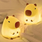 Cute Capybara Night Light – Silicone LED Cartoon Bedside Lamp for Room Decor and Gift