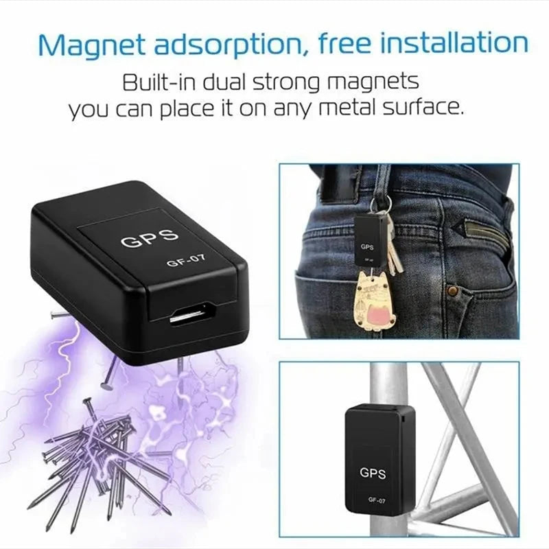 GF07 Mini GPS Tracker Car Bike Pet Child Elderly | Anti-Theft Magnetic GPS Locator with App Tracking