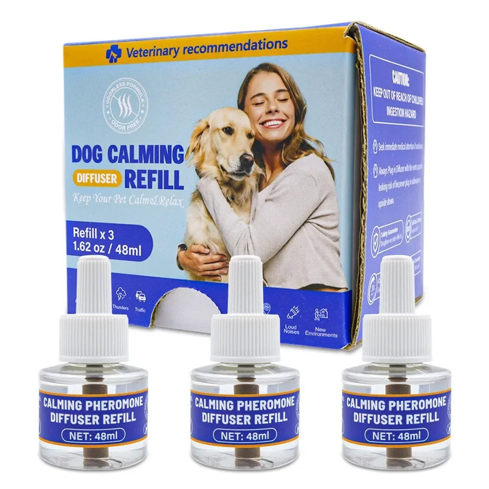 4-in-1 Pet Pheromone Diffuser for Cats andDogs | Electric Stress Relief & Calming Odorless Diffusion Set