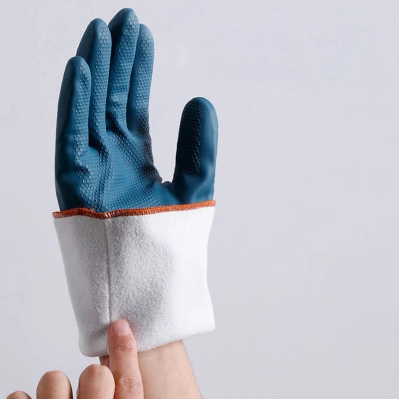 Waterproof Cleaning Gloves with Fleece Lining for Kitchen Bathroom and Household Cleaning