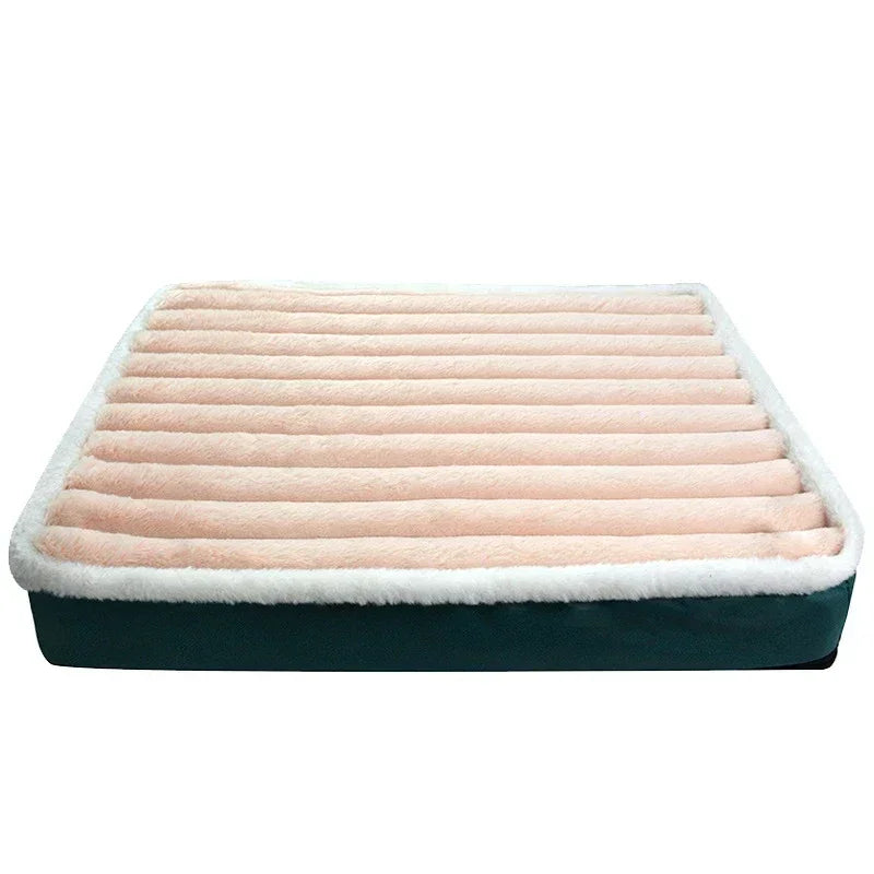 Washable Memory Foam Dog & Cat Bed Mat – Calming Pet Mattress with Removable Cover & Non-Slip Bottom