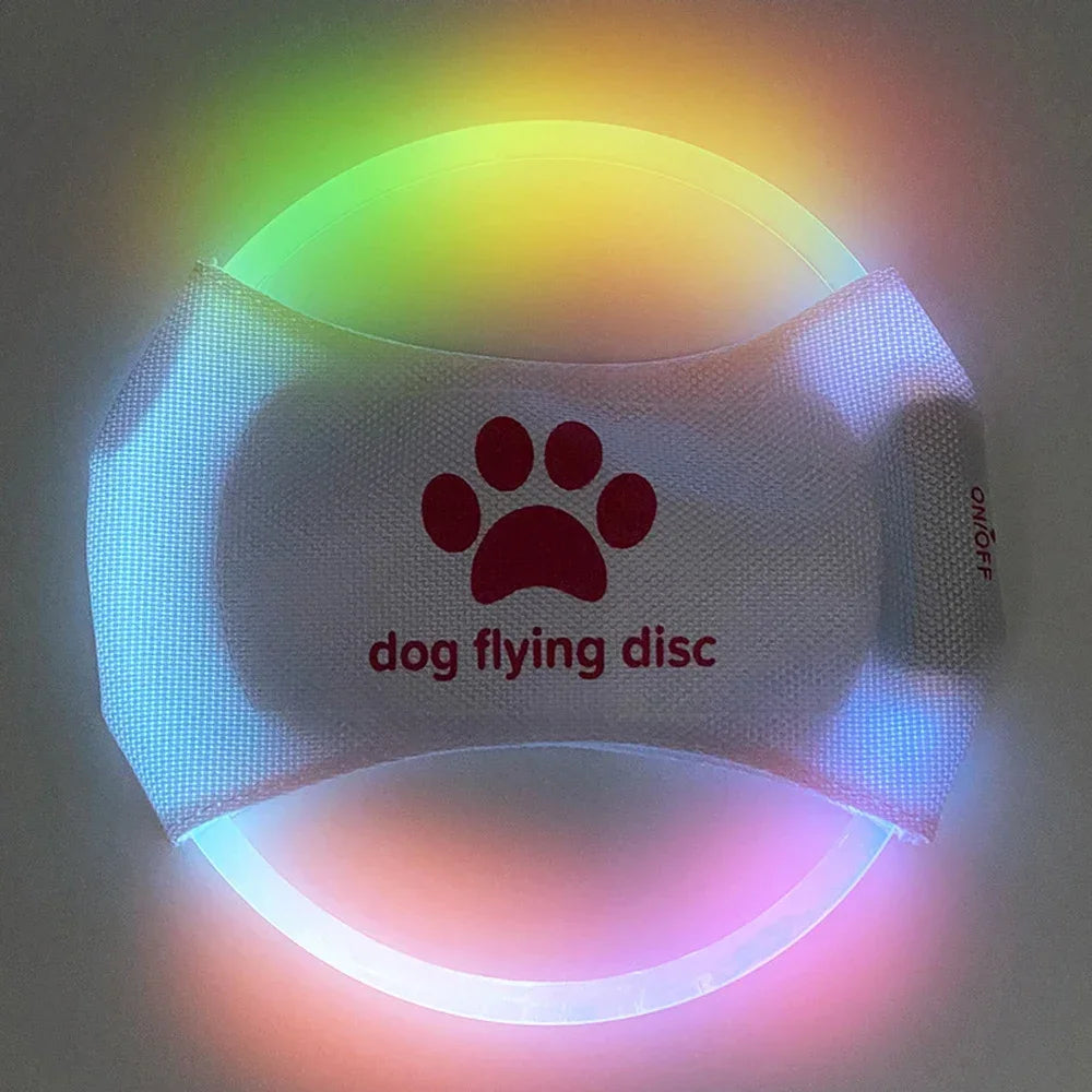 LED Light Up Dog Flying Disc – 3 Mode Glowing Frisbee for Night Fetch, Training & Interactive Play