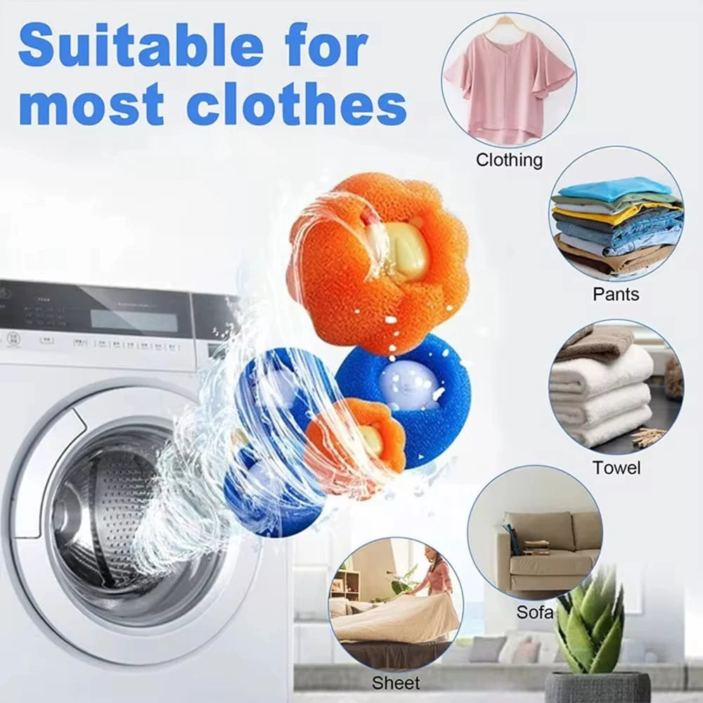 Reusable Pet Hair Remover Balls for Washing Machine – 5pcs Cat & Dog Fur Collector Laundry Tool