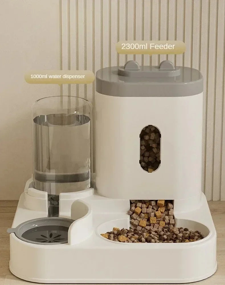 Automatic Dog & Cat Feeder with Water Dispenser – Large Capacity Food Storage Bowl