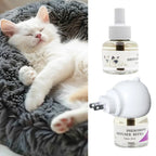 Cat Calming Pheromone Diffuser with Refill Liquids | Relaxing Stress Relief Aid for Indoor Cats EU/UK Plug