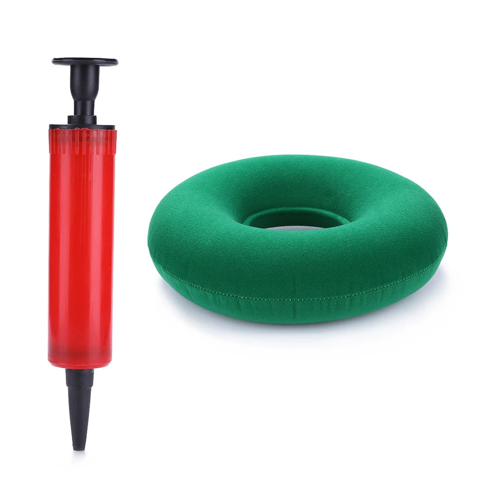 Donut Pillow Hemorrhoid Tailbone Cushion with Pump – Inflatable Coccyx Pain Relief Seat Cushion for Office Chair, Wheelchair, Home & Travel