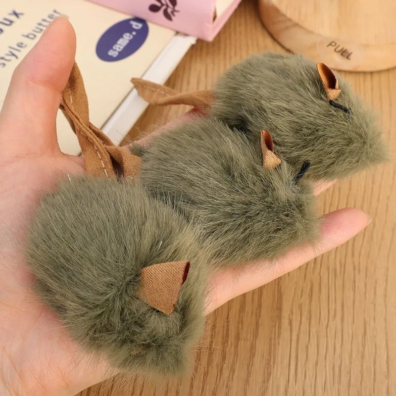 Interactive Mouse Plush Cat Toy – Squeaky Bite-Resistant Kitten Chew Toy