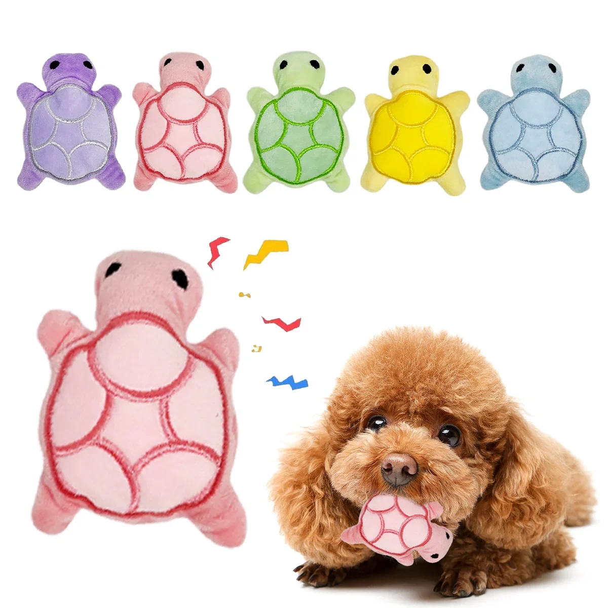 Mini Turtle Plush Dog Toy – Soft Chew Toy for Puppies, Teething & Interactive Play