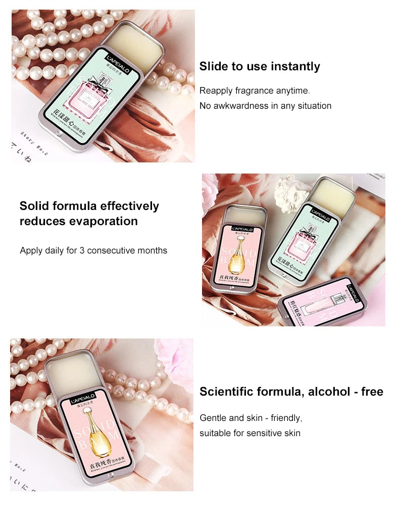 Women’s Solid Perfume Balm | Long Lasting Fruity Fragrance Portable Body Perfume Balm