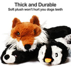 Stuffing-Free Squeaky Dog Toy – Funny Animal Plush Crinkle Toy for Durable Interactive Play