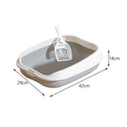 Semi-Enclosed Cat Litter Box – Large Spatter-Proof Cat Toilet with Anti-Tracking Pedal and Open Ventilation Design