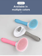Dog & Cat Grooming Brush – Stainless Steel Pet Hair Remover & Deshedding Comb