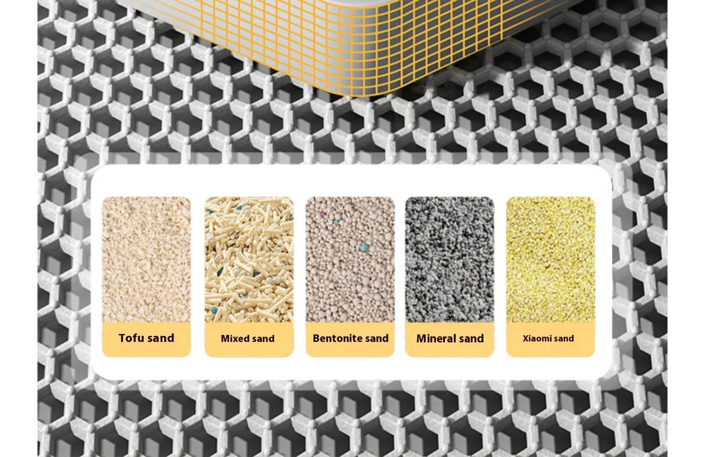 Premium 2-Layer Cat Litter Mat – Waterproof EVA Litter Trapping Mat with Non-Slip Base for Indoor Cats and Kittens