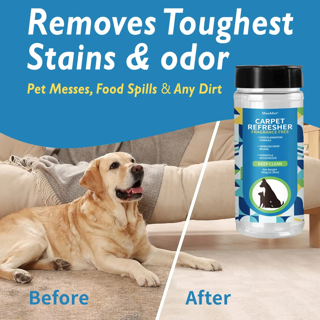 Carpet Deodorizing Powder – Powerful Pet Odor Eliminator & Lemon Carpet Freshener for Rugs, Sofas & Mattresses