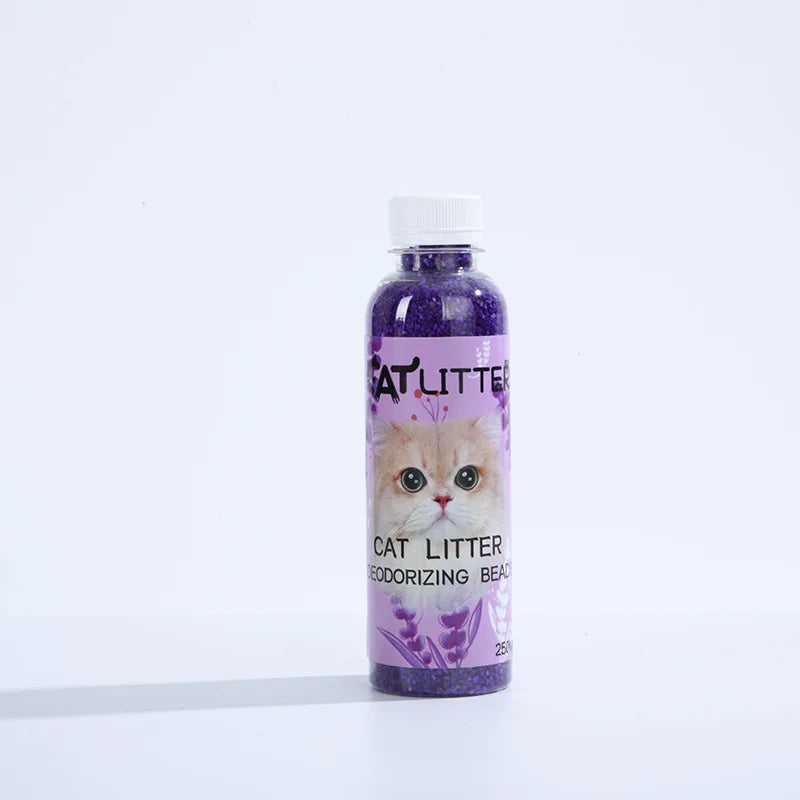 Cat Litter Deodorizing Beads 250ml – Litter Box Odor Eliminator & Pet Odor Neutralizing Freshener